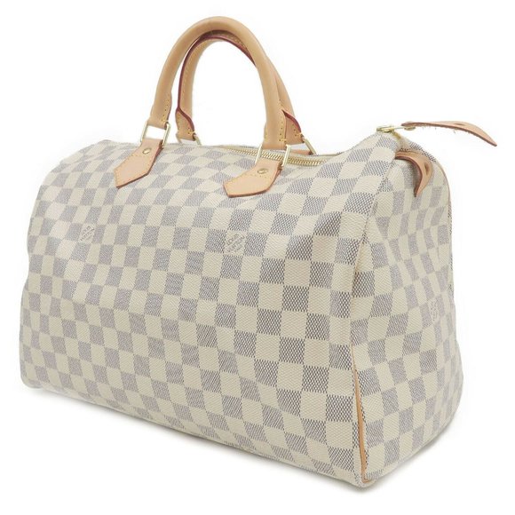 new 2021 Auth Louis Vuitton Speedy 35 damier azur - Picture 3 of 9